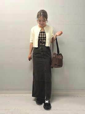 「アイテム（その他雑貨）」を使った、yukaさん（レディース・152cm）の秋コーディネート
