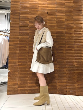 「アイテム（ワンピース/ドレス）」を使った、yukaさん（レディース・152cm）の秋コーディネート