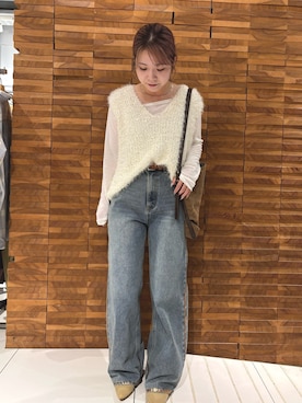 「SENSEOFPLACE」｜「アイテム（アクセサリー）」を使った、yukaさん（レディース・152cm）の夏コーディネート