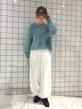 「SENSEOFPLACE」｜「アイテム（帽子）」を使った、yukaさん（レディース・152cm）の秋コーディネート