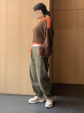 「厚底スニーカー」｜keyさん（レディース・160cm）の冬コーディネート