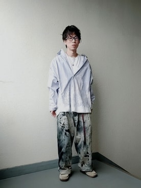 「アイテム（その他、オレンジ系）」を使った、votさん（メンズ・168cm）の冬コーディネート