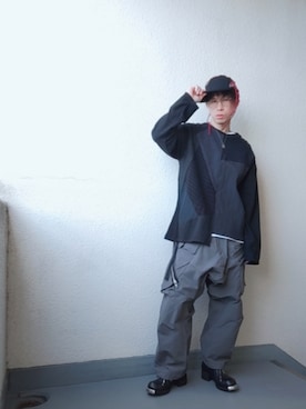 「アイテム（その他、オレンジ系）」を使った、votさん（メンズ・168cm）の春コーディネート