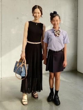 「LOUIS VUITTON（ルイヴィトン）のアイテム（バッグ）」を使った、よんみさん（レディース・162cm）の夏コーディネート