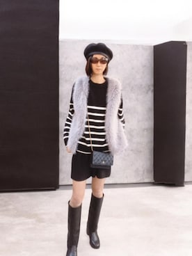 「アイテム（パンツ）」を使った、よんみさん（レディース・162cm・40代）の冬コーディネート