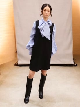 「アイテム（ワンピース/ドレス）」を使った、よんみさん（レディース・162cm・40代）の冬コーディネート