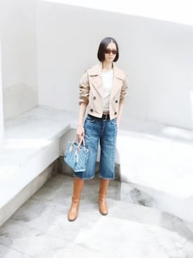 「クロップド丈」｜よんみさん（レディース・162cm）の秋コーディネート