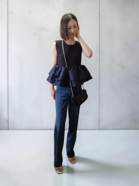 「YANUK（ヤヌーク）のアイテム」を使った、よんみさん（レディース・162cm）の夏コーディネート