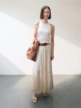 「anuans（アニュアンス）のアイテム」を使った、よんみさん（レディース・162cm）の夏コーディネート