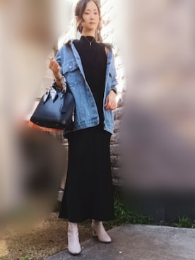「アイテム（ジャケット/アウター）」を使った、よんみさん（レディース・162cm・40代）の秋コーディネート
