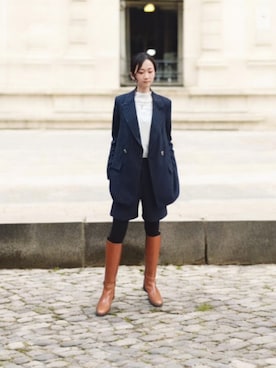 よんみさん（骨格ウェーブ・レディース・162cm）の冬コーディネート