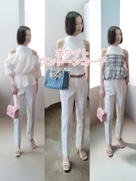 「LOUIS VUITTON（ルイヴィトン）のアイテム」を使った、よんみさん（レディース・162cm）の春コーディネート