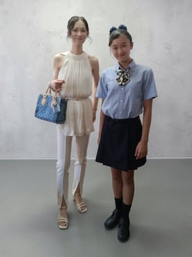 「アイテム（シャツ/ブラウス）」を使った、よんみさん（レディース・162cm・40代）の夏コーディネート