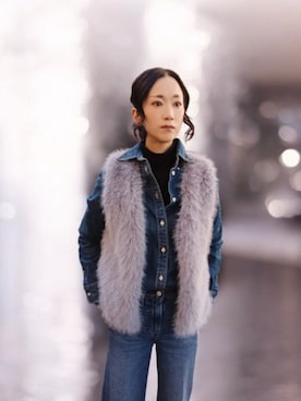 「アイテム（ベスト）」を使った、よんみさん（レディース・162cm・40代）の冬コーディネート