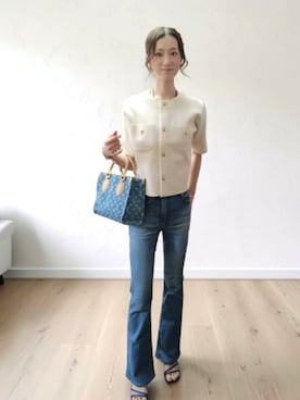 「YANUK（ヤヌーク）のアイテム」を使った、よんみさん（レディース・162cm）の夏コーディネート