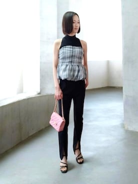 「GRL（グレイル）のアイテム（トップス）」を使った、よんみさん（レディース・162cm）の春コーディネート