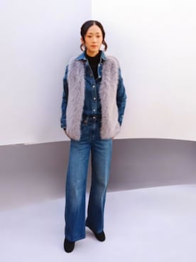 「アイテム（ベスト）」を使った、よんみさん（レディース・162cm・40代）の冬コーディネート