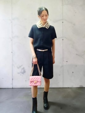 「CHANEL（シャネル）のアイテム」を使った、yonmiさん（レディース・162cm）の秋コーディネート