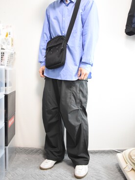 「re_k by JUNRED（レクバイジュンレッド）のアイテム（カーゴパンツ）」を使った、cha_hannosukeさん（メンズ・182cm）の春コーディネート