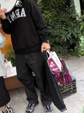 「Champion（チャンピオン）のアイテム（パーカー、ブラック系）」を使った、cha_hannosukeさん（メンズ・182cm）の秋コーディネート