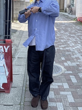 「Padmore&Barnes（パドモア&バーンズ）のアイテム」を使った、cha_hannosukeさん（メンズ・182cm）の春コーディネート