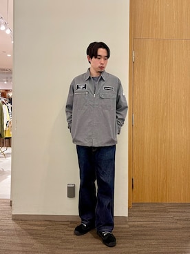 「AVIREX（アヴィレックス）のアイテム（その他アウター）」を使った、しゅうとさん（メンズ・172cm）の冬コーディネート