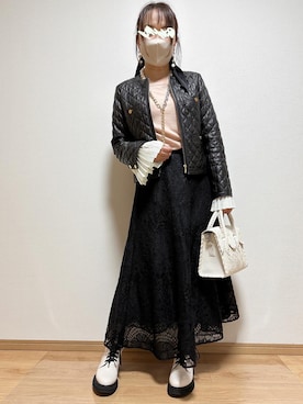「Luca Grossi（ルーカグロッシ）のアイテム（ブーツ）」を使った、missassaさん（レディース・157cm）の冬コーディネート