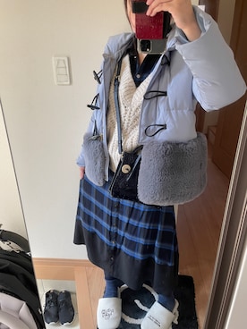 「Diagram（ダイアグラム）のアイテム（ワンピース/ドレス）」を使った、missassaさん（レディース・157cm）の冬コーディネート