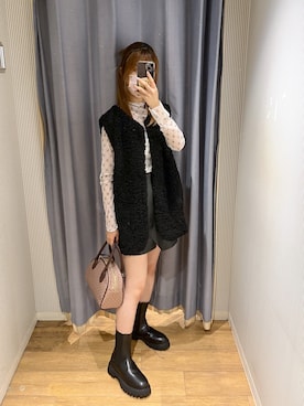 「OLIVE des OLIVE（オリーブデオリーブ）のアイテム（その他アウター）」を使った、erikaoliveさん（レディース・158cm）の夏コーディネート