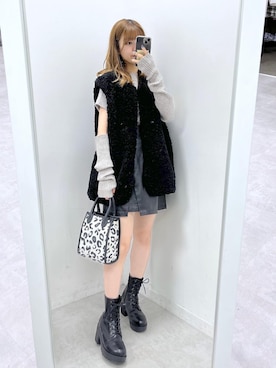 「OLIVE des OLIVE（オリーブデオリーブ）のアイテム（その他アウター）」を使った、erikaoliveさん（レディース・158cm）の夏コーディネート