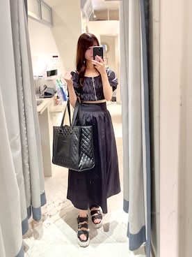 「らふこーで」｜「アイテム（ワンピース/ドレス）」を使った、erikaoliveさん（レディース・158cm）の夏コーディネート
