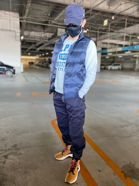 「Alpha Industries（アルファインダストリーズ）のアイテム（スウェット）」を使った、arkさん（メンズ・179cm）の冬コーディネート