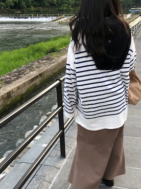 「ごきげんウィーク」｜「アイテム（ハンドバッグ）」を使った、mさん（レディース・152cm）の春コーディネート