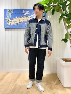 「ベーシック/トラッド」｜「アイテム（デニムジャケット）」を使った、ryooootasoさん（メンズ・173cm）の秋コーディネート