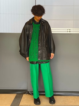 「オーバーサイズジャケット」｜maisonaoiさん（メンズ・181cm）の秋コーディネート