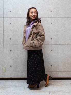「CIAOPANIC（チャオパニック）のアイテム（その他アウター）」を使った、ゆりぴょんさん（レディース・147cm）の冬コーディネート