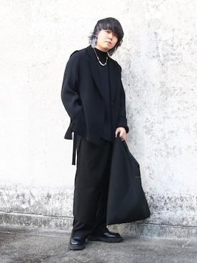 「stein（シュタイン）のアイテム（ニット/セーター）」を使った、星さん（メンズ・163cm）の冬コーディネート