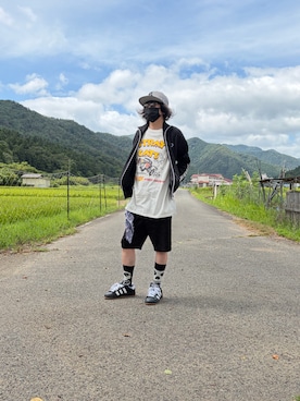 「アイテム（ジャージ）」を使った、ロク弦さん（メンズ・170cm）の秋コーディネート