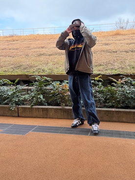 「THRASHER（スラッシャー）のアイテム」を使った、ロク弦さん（メンズ・170cm）の春コーディネート