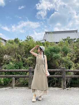 「UNIQLO（ユニクロ）のアイテム（ワンピース/ドレス）」を使った、Valerie   さん（レディース・167cm）の夏コーディネート