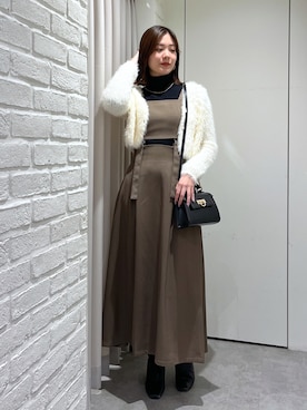 「フェザー」｜「アイテム（ワンピース/ドレス）」を使った、mizukiさん（レディース・162cm）の秋コーディネート