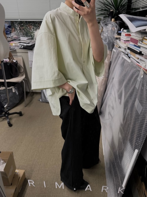 Band collar detail tops バンドカラーディテールトップス（シャツ 