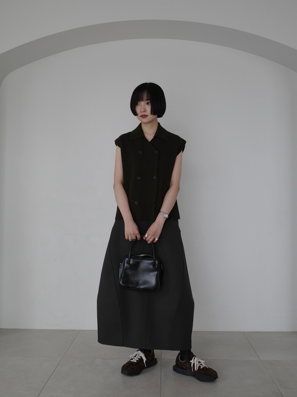RIM.ARK（リムアーク）の「Cotton knit vest tops（ニット