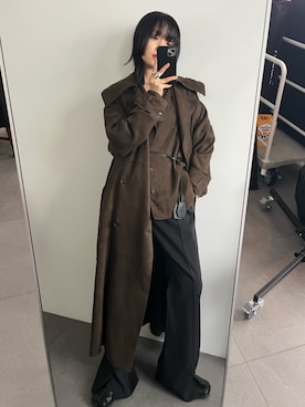 「アイテム（トレンチコート）」を使った、akanenakatsuさん（レディース・163cm・20代）の秋コーディネート
