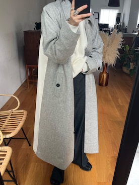 「アイテム（ステンカラーコート）」を使った、akanenakatsuさん（レディース・163cm・20代）の秋コーディネート