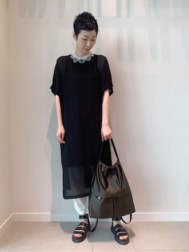 「HIROKO HAYASHI（ヒロコハヤシ）のアイテム（バックパック/リュック）」を使った、Kさん（レディース・170cm）の夏コーディネート