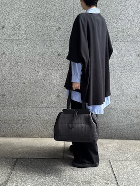 「アイテム（トートバッグ）」を使った、Kさん（レディース・170cm）の秋コーディネート