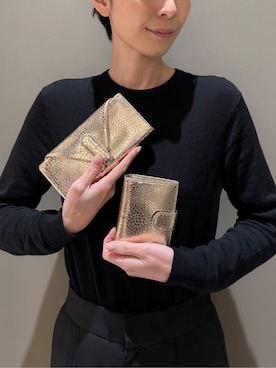 「HIROKO HAYASHI（ヒロコハヤシ）の【WEB・横浜店限定】GATTOPARDO（ガトーパルド）長財布ミニ（財布、ピンク系）」を使った、Kさん（レディース・170cm）の春コーディネート