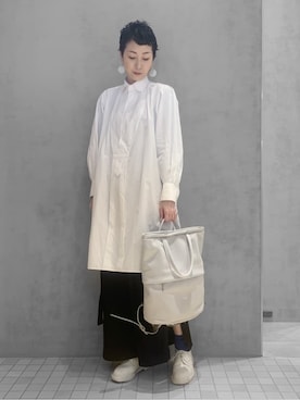 「HIROKO HAYASHI（ヒロコハヤシ）のアイテム（バックパック/リュック）」を使った、Kさん（レディース・170cm）の夏コーディネート