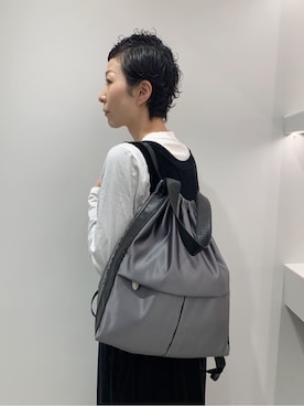 「HIROKO HAYASHI（ヒロコハヤシ）のアイテム（バックパック/リュック）」を使った、Kさん（レディース・170cm）の秋コーディネート